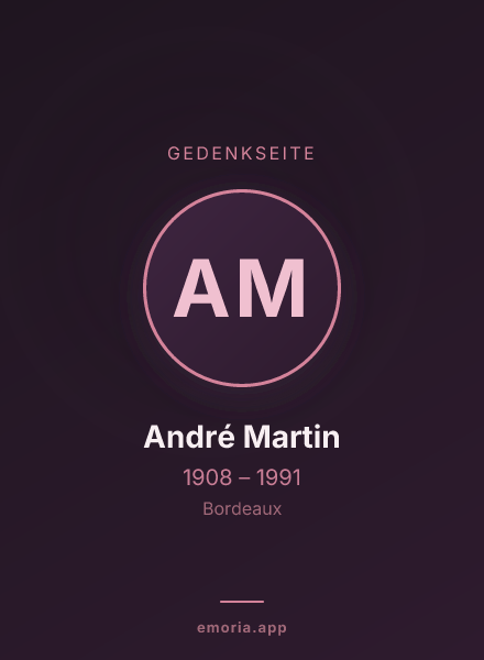 Gedenkportrait von André Martin