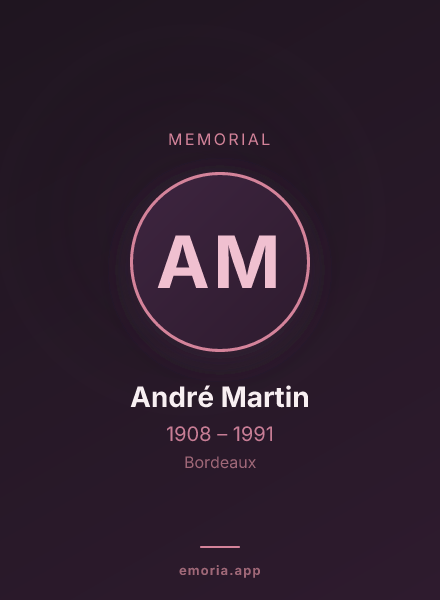 Memorial portrait of André Martin