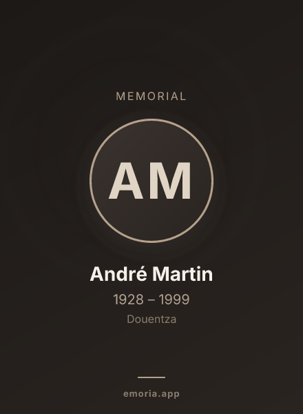 Memorial portrait of André Martin