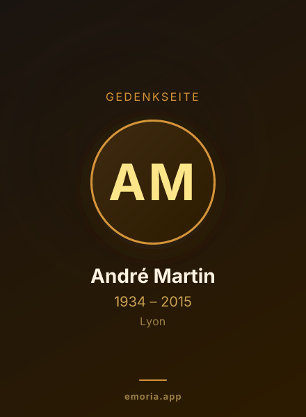Gedenkportrait von André Martin