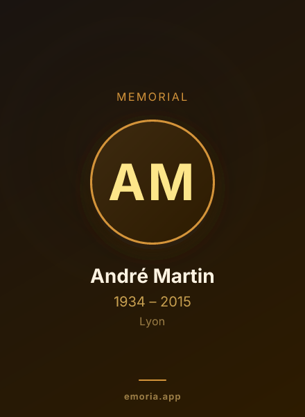 Memorial portrait of André Martin