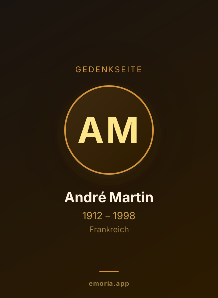 Gedenkportrait von André Martin