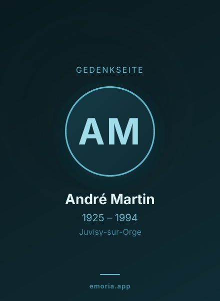 Gedenkportrait von André Martin