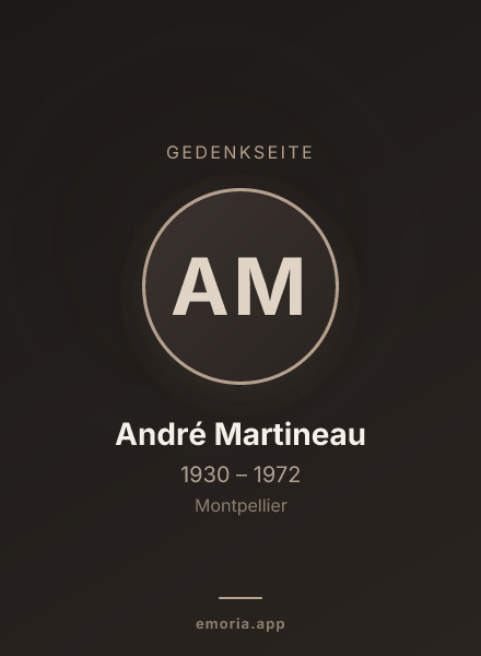 Gedenkportrait von André Martineau