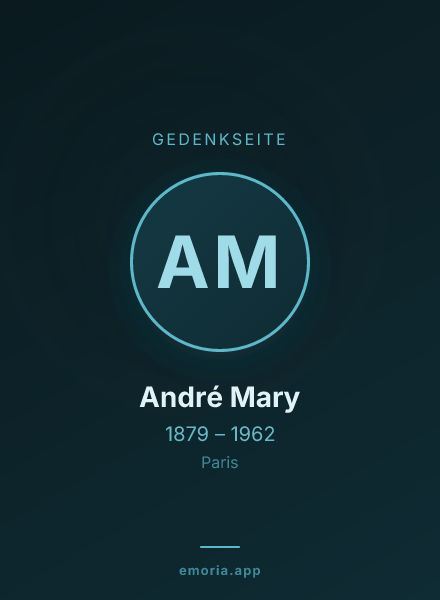 Gedenkportrait von André Mary