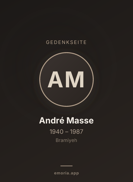 Gedenkportrait von André Masse