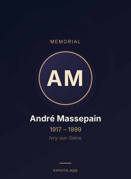 Memorial portrait of André Massepain