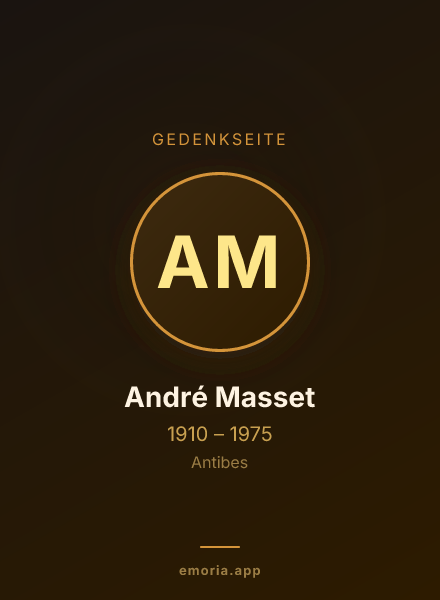 Gedenkportrait von André Masset