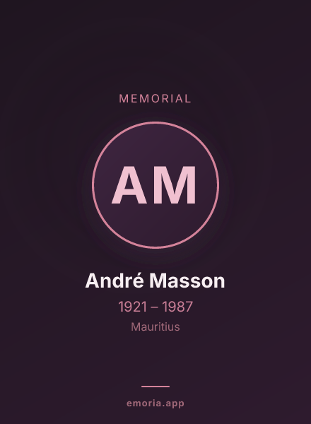 Memorial portrait of André Masson