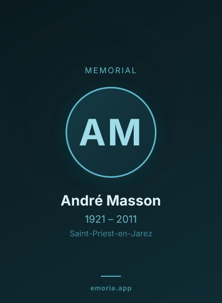 Memorial portrait of André Masson