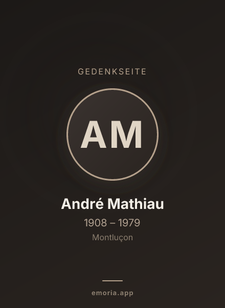 Gedenkportrait von André Mathiau