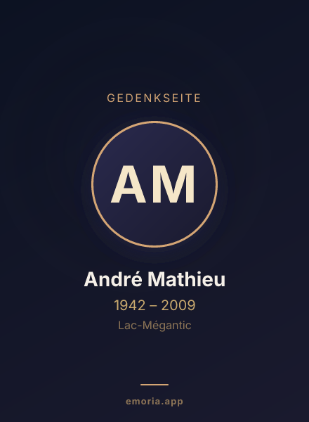 Gedenkportrait von André Mathieu