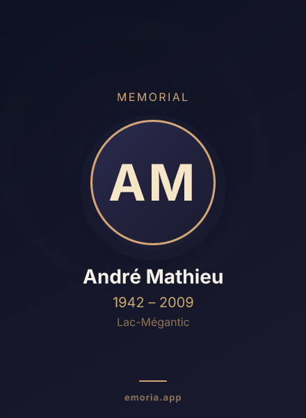 Memorial portrait of André Mathieu
