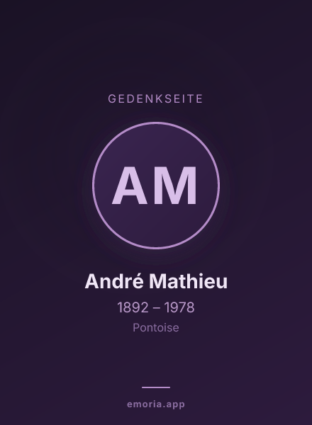 Gedenkportrait von André Mathieu