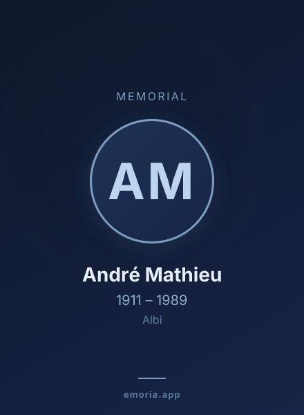Memorial portrait of André Mathieu