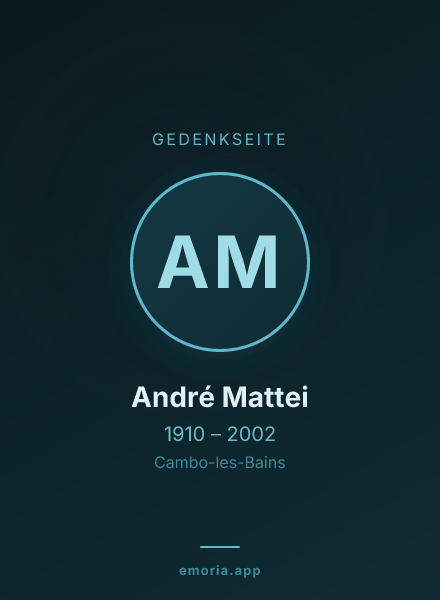 Gedenkportrait von André Mattei