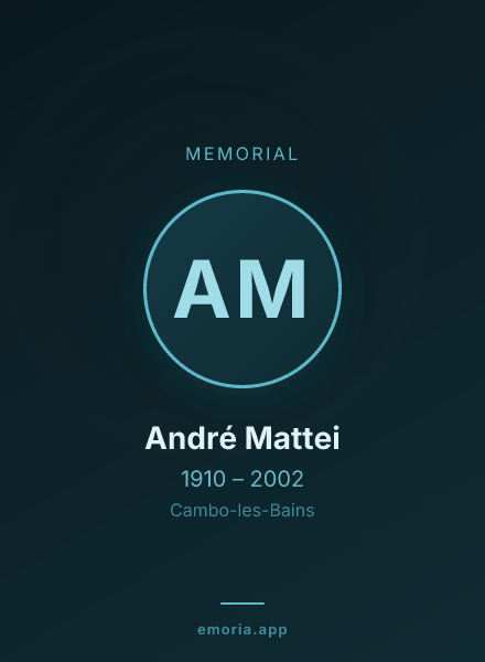Memorial portrait of André Mattei