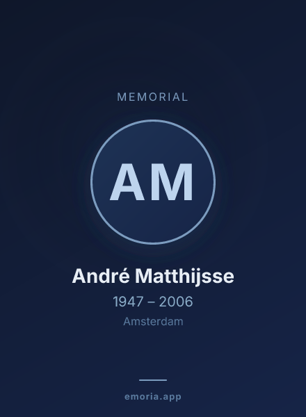 Memorial portrait of André Matthijsse