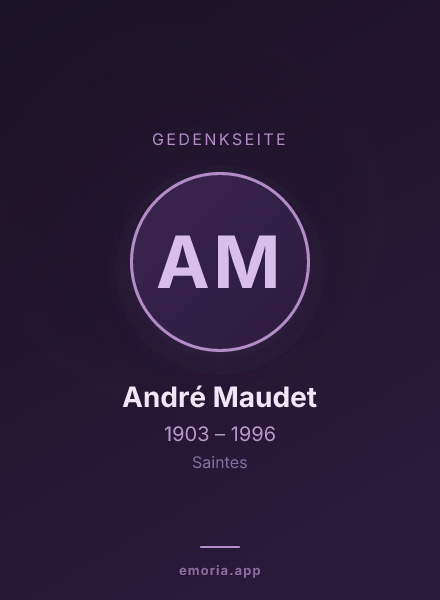 Gedenkportrait von André Maudet
