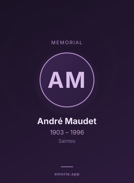 Memorial portrait of André Maudet