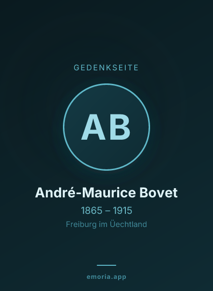 Gedenkportrait von André-Maurice Bovet