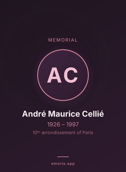 Memorial portrait of André Maurice Cellié