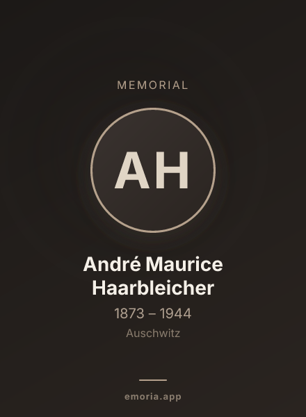 Memorial portrait of André Maurice Haarbleicher