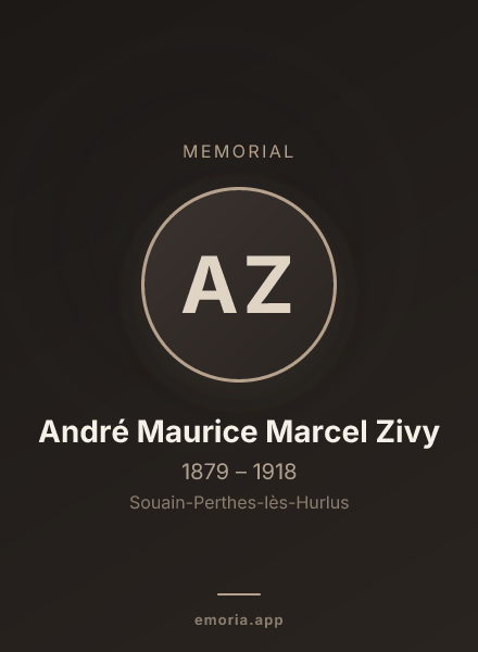 Memorial portrait of André Maurice Marcel Zivy