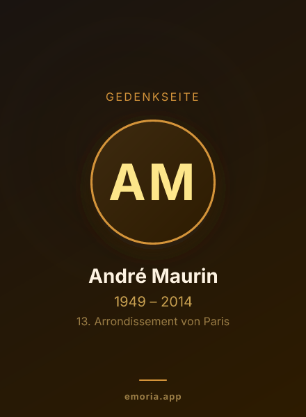 Gedenkportrait von André Maurin