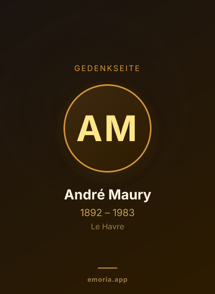 Gedenkportrait von André Maury