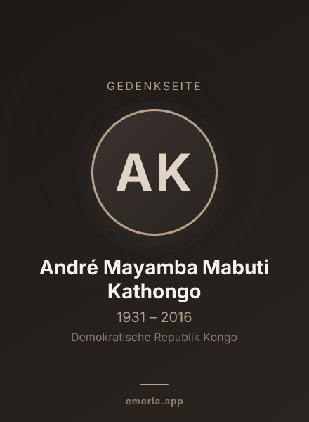 Gedenkportrait von André Mayamba Mabuti Kathongo