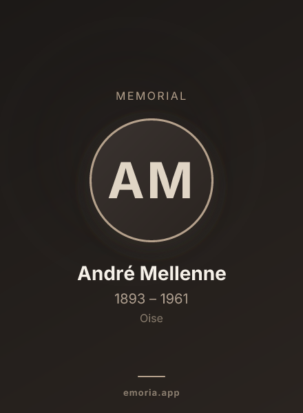 Memorial portrait of André Mellenne