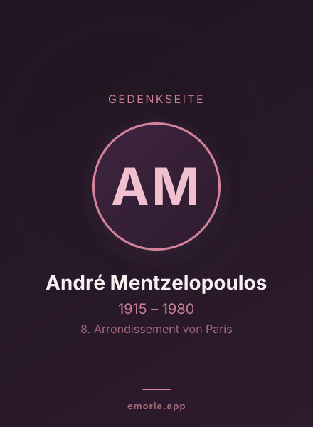 Gedenkportrait von André Mentzelopoulos