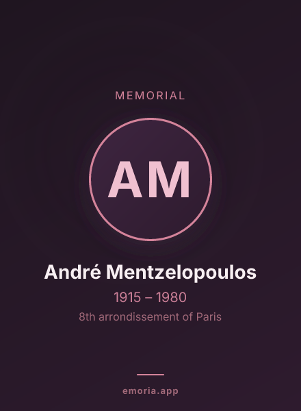 Memorial portrait of André Mentzelopoulos