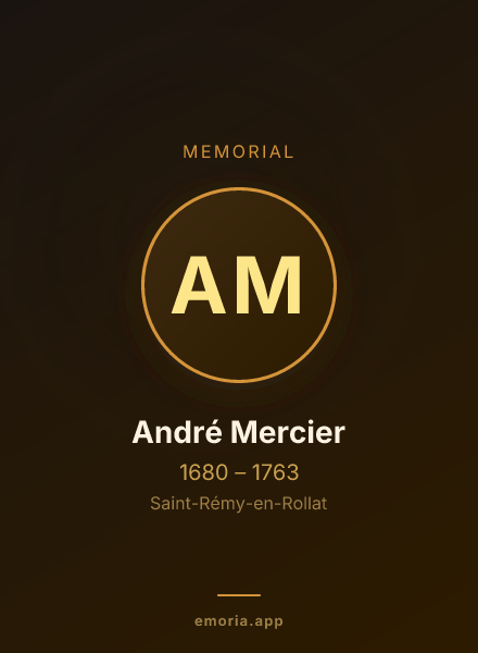 Memorial portrait of André Mercier