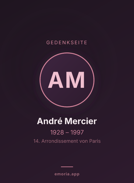 Gedenkportrait von André Mercier