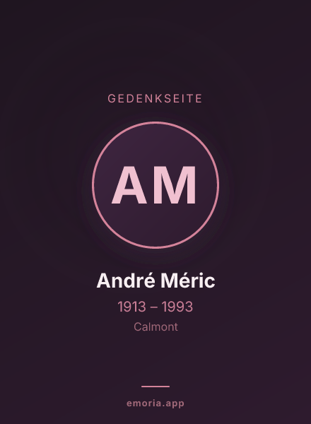 Gedenkportrait von André Méric