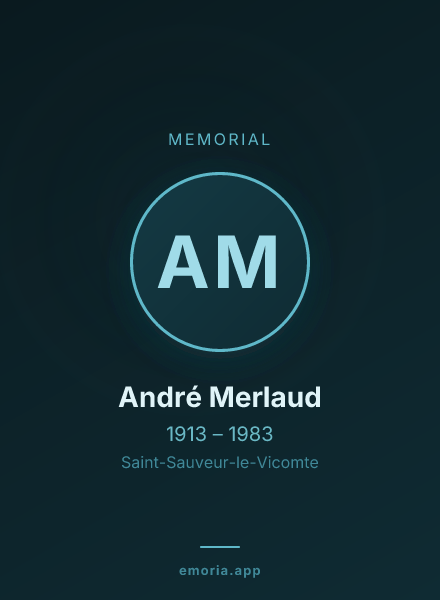 Memorial portrait of André Merlaud