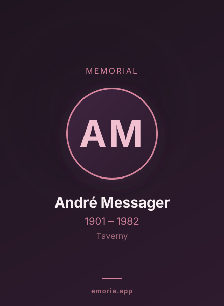 Memorial portrait of André Messager