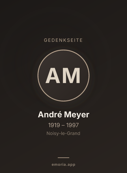 Gedenkportrait von André Meyer