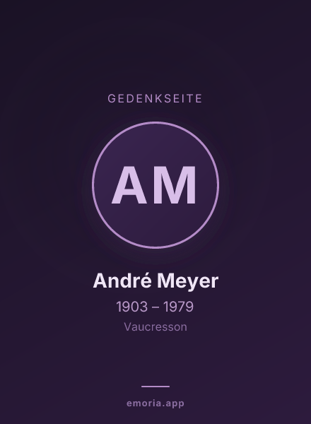 Gedenkportrait von André Meyer