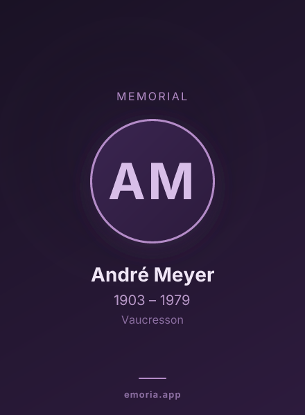 Memorial portrait of André Meyer