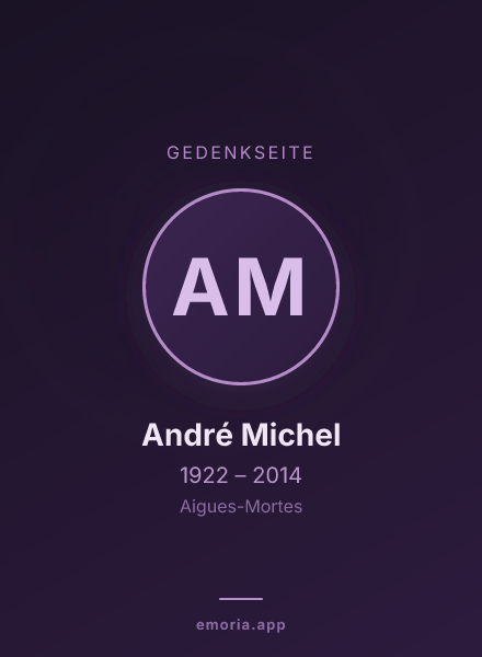 Gedenkportrait von André Michel