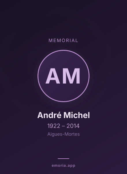 Memorial portrait of André Michel