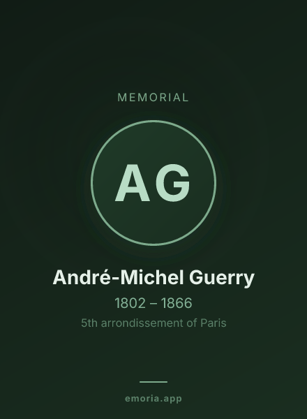 Memorial portrait of André-Michel Guerry