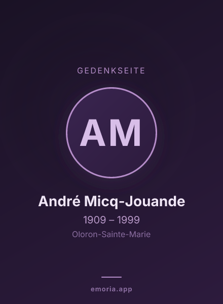 Gedenkportrait von André Micq-Jouande