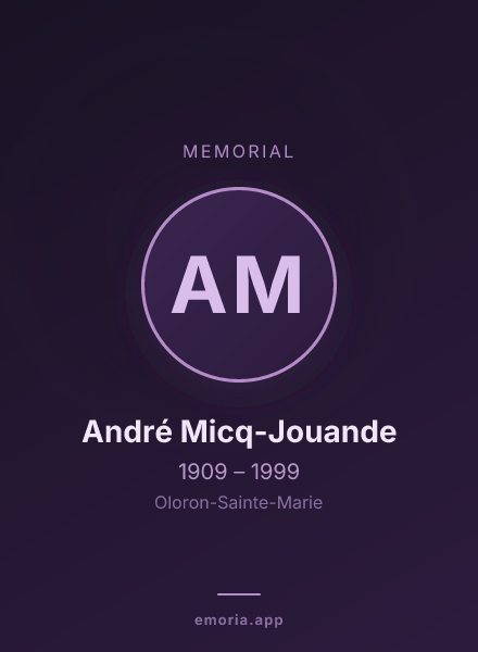 Memorial portrait of André Micq-Jouande