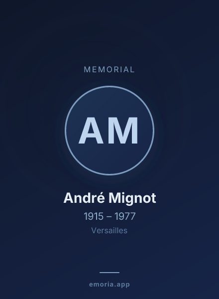 Memorial portrait of André Mignot