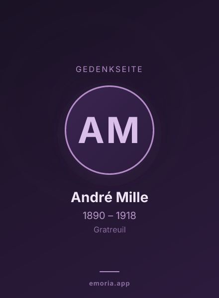 Gedenkportrait von André Mille