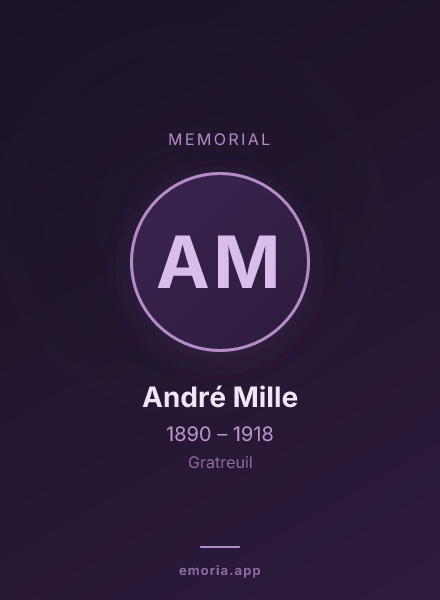 Memorial portrait of André Mille